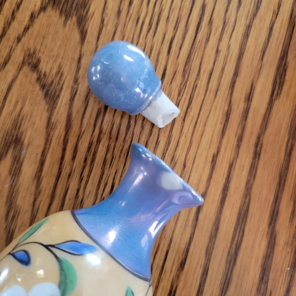 Vintage Lusterware Hand Painted Made in Japan Condiment Tray ~TT 5-piece S&P V&O - Picture 16 of 16